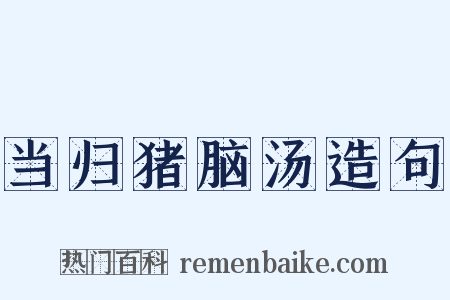 当归猪脑汤造句是什么意思的图片